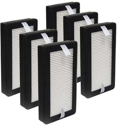 PUREBURG Replacement Filter Compatible with EyeVac Air 2-in-1 Air Purifier & Touchless Vacuum, 6-Pack H13 HEPA Activated Carbon 3-Stage Filtration