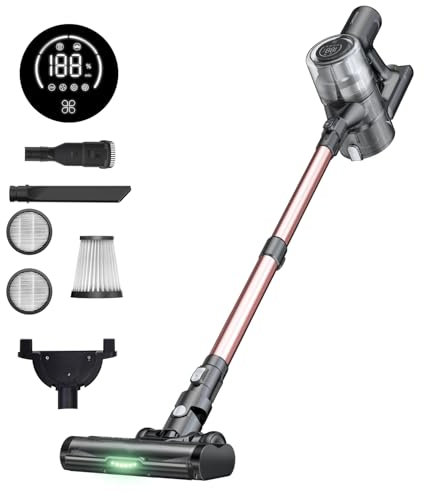 Proscenic Aspirateur Balai sans Fil, Rose Vif
