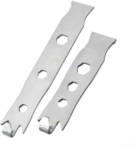 Pour les bricoleurs : 2 pièces d'artefact en acier inoxydable, parfaits pour regrouper et fixer en toute sécurité des câbles, des fils et des tuyaux dans les serres et les ateliers (2 pièces grandes)