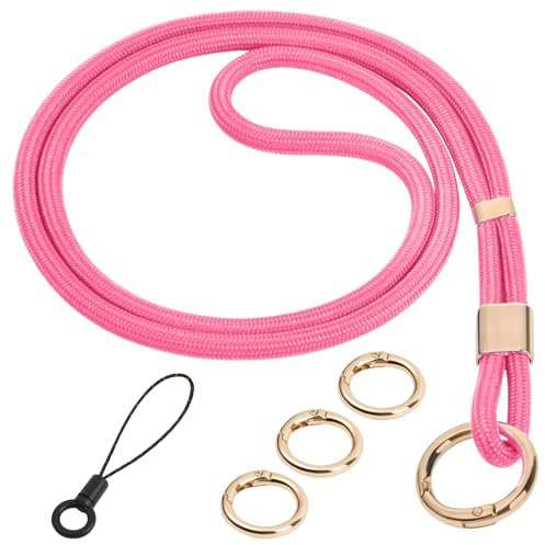 flintronic Schlüsselband, Schlüsselbänder Umhängeband, Drehbarem Metallclip Abnehmbare Neck Lanyard Langes Handgelenk mit karabiner, Paracord Schlüsselanhänger Schlüssel Ausweise