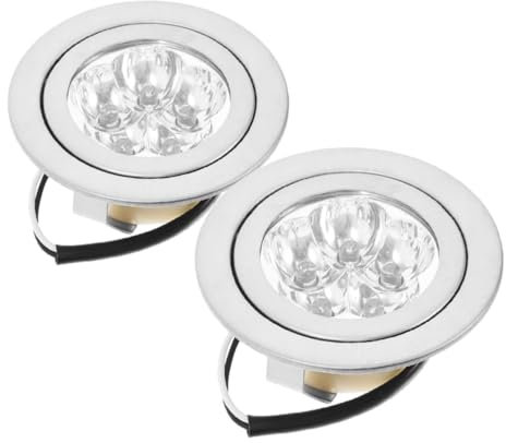 TOBBOMEY 2pcs Cold White Led Light Bulbs for Range Hoods Easy Installation Stylish Round Design Kitchen Light Replacement Efficient Appliance Bulbs for Cooking