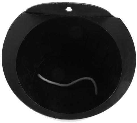 IWOWHERO Selbstbewässernder Pflanzkübel Aus Kunststoff Kompakt 18cm Grau Schwarz Mit Bewässerungskorb Baumwollschnur Und Haken Für Zimmerpflanzen Im Innenbereich Automatische Wasseraufnahme