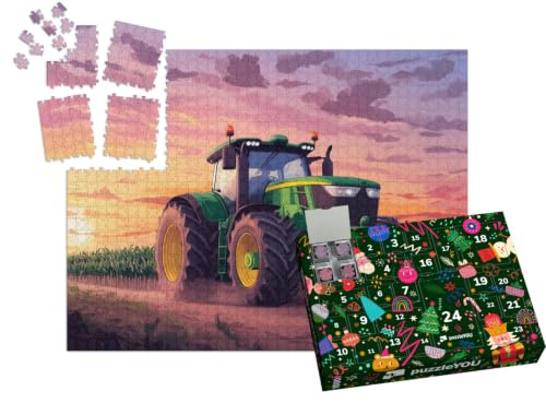 puzzleYOU: Puzzle-Adventskalender | „Der große Traktor fährt nach Hause“ – aus der Puzzle-Kollektion Kinderpuzzle