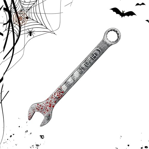 Cosplay Wrench - Foam Prop Spanner, Steampunk Kostüm Werkzeug, Comic Con Zubehör | Leichter EVA-Schaumschlüssel mit realistischen Details und sicherem Design für Halloween Fotoshootings Events