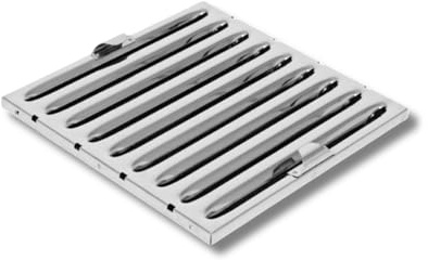 1 stück Professioneller Flammschutzfilter Typ B - 400x400mm - Edelstahl Gastro-Qualität für Abzugshauben - Spülmaschinenfest - Brandschutz Filter für Gewerbeküchen