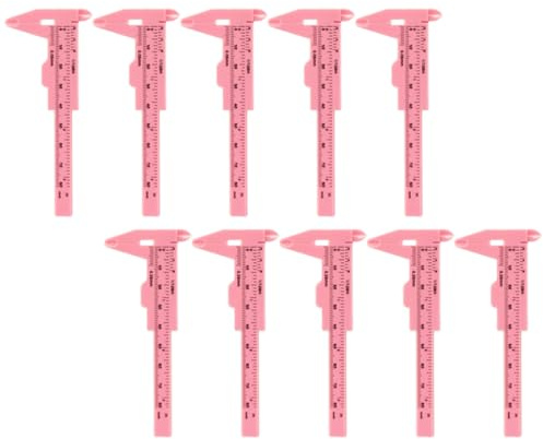 CTIRCHIU Brow Mapping Lineal Augenbrauen Messwerkzeug 80mm Kunststoff Messschieber mit Klauenklemmen Tragbares Präzisionslineal für Microblading und Make Up