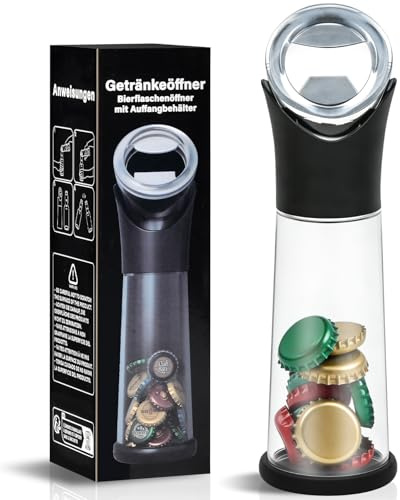 AMIPOW Abridor de Botellas Grande con Recipiente Colector Abrebotellas con Recipiente Colector Abridor de Cerveza Divertido Regalos para Hombres