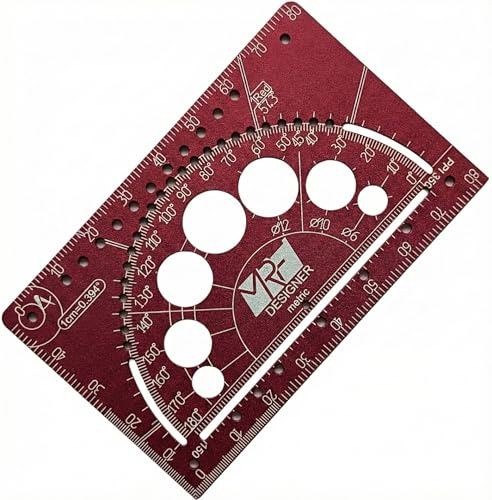 MRF Card Multitools Designer – 15-in-1 Credit Card Multitool Ruler – Aluminium Wallet Multitool Card for Architects, Engineers & Designers – Pocket Multi Tool, Dual Scale, TSA Approved