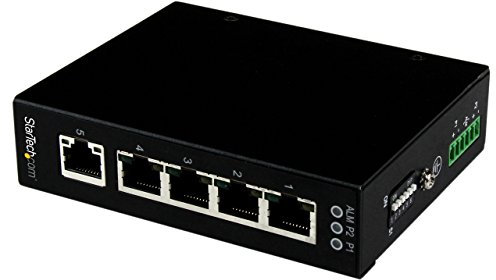 StarTech.com Switch Gigabit Ethernet industriel non géré à 5 ports - Commutateur GbE à montage mural / sur rail DIN (IES51000)