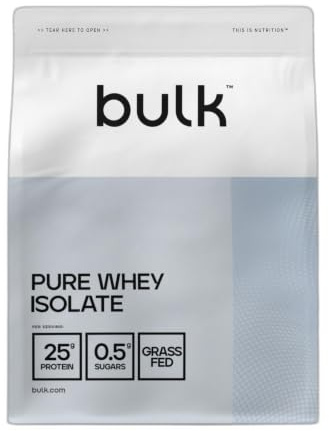 Bulk Pure Whey Isolate 90, Banana, 2.5kg | 25g Protein per Serving, Ultra-Filtered Whey Isolate, Low Sugar, Low Fat, Fast Absorption, Supports Muscle Maintenance