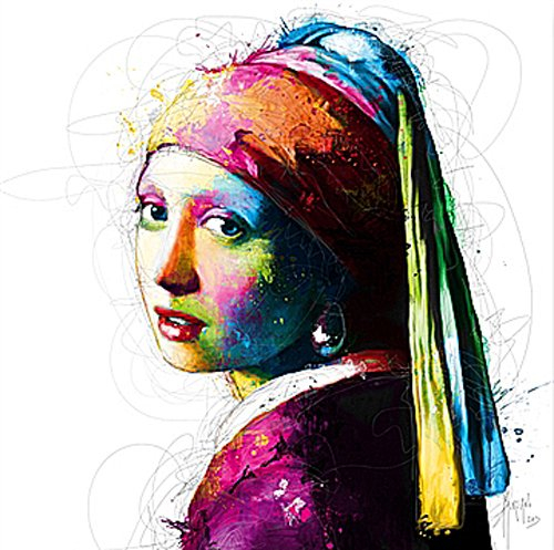 VERMEER POP , Kunstdruck von Patrice Murciano, Grösse ungerahmt 70 cm x 70 cm, Modern Art , Pop Art