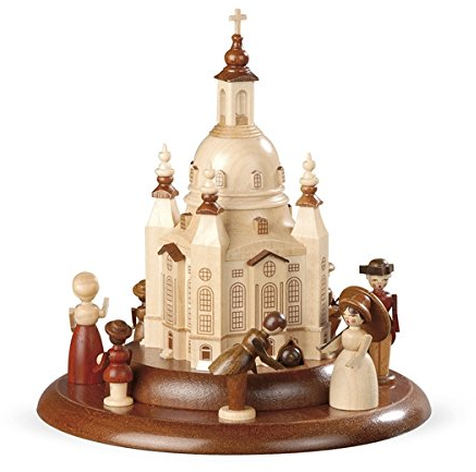 Rudolphs Schatzkiste Spieluhr Motivplattform für elektrische Spieldosen „Historische Figuren an der Frauenkirche“ Ø:15cm NEU Spieluhr Spielwerk Schnee Figur Seiffen Erzgebirge Holz Dekoration