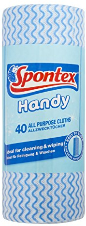 Spontex All Purpose Cloths on a Roll x 40 (Pack of 3, Total 120 Cloths)