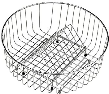 Teka Cesta 340.145 - Escurreplatos de Ø34cm, Formato Redondo, Escurre Platos y Utensilios de Manera Rápida y Cómoda, Encaja con tu Fregadero, Color Acero inoxidable