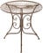 CLP Beistelltisch Ariano I Runder Balkontisch in Jugendstil I Eisentisch lackiert und wetterfest I Durchmesser 55 cm, Farbe:antik braun