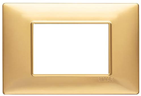 Vimar Serie 8.000 – Placca 2 Modulo alluminio vite Serie 8000 Oro