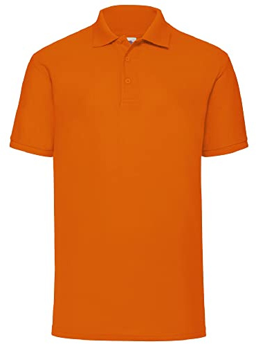 Fruit of The Loom Men's Polo Shirt - Orange - XXX-Large