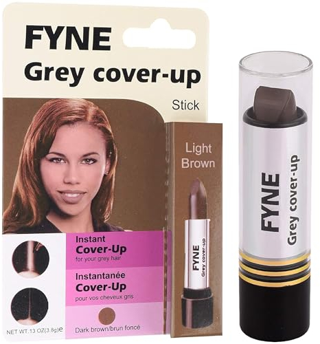 FYNE Root Touch Up Cover Stick - Instant Light Brown Grey Hair Cover Up - Magic Retouch Temporary Hair Colour for Men & Women