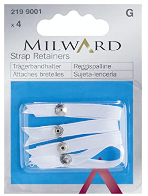 Millward Bra Strap Retainers, White, One Size, 2199001