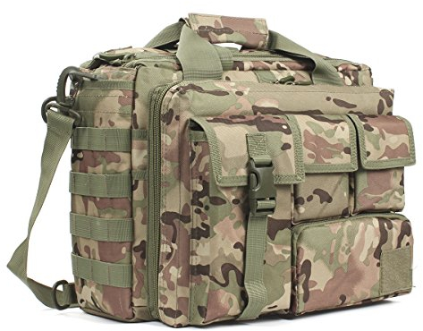 GES Multifunktions Herren Outdoor Militärische Taktische Nylon Schulter Laptop Umhängetasche Aktentasche Handtaschen Laptop Tasche Schultasche Große Genug für 15.6 Laptop/Kamera (CP)