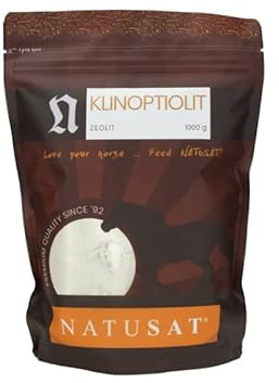 Natusat Klinoptiolit-Zeolit Pulver 1 kg - Natur Zeolith, dient zur Schadstoffbindung, Ergänzungsfutter für Pferde