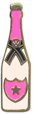 Champagner Pin | JGA Anstecker | Champagner Geschenk | Sekt Geschenk | Geschenke für beste Freundin | Hartemaille Pin | Champagner rose | Party