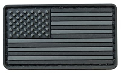 Mini US Army Patch PVC Patriotisch kompatibel mit Velcro Patches für Rucksack Caps Patches für Westen Taktische Patches (Blackout Subdued)