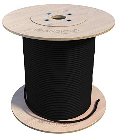 AIXONTEC CAT 7 200m Erdkabel OUTDOOR Kabel schwarz S FTP PiMF Kat 7 LAN Ethernet Installation Netzwerk kabel AWG23/1 mit PE Außenmantel UV-Beständig Verlegung Außenbereich und in der Erde