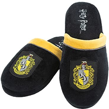 Funidelia Hufflepuff Hausschuhe - Harry Potter für Herren und Damen, Offizielle Lizenz, Größe 42-45, Hogwarts, Zauberer. Fanartikel als Geschenk zu Weihnachten und Geburtstagen