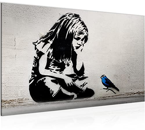 Runa Art Bild Dream Big Modern Wandbilder Loft Wohnzimmer 1 Teilig - Made in Germany - Street Art Graffiti Schwarz Weiss Flur 040614c