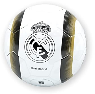 R ROGER'S Ballon Real Madrid avec écusson en noir et blanc Taille 5
