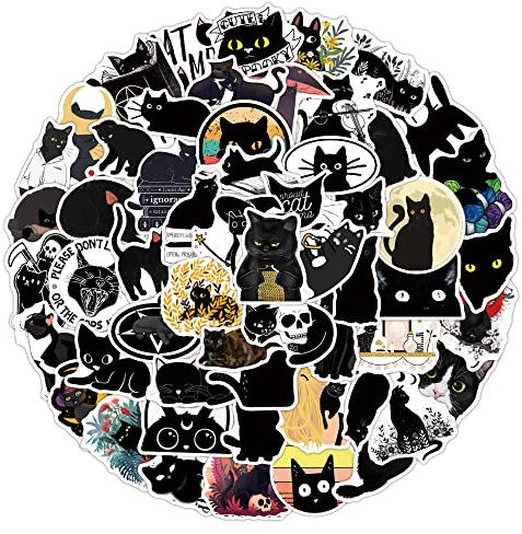 Nette Katze Aufkleber für Laptop(100 PCS),Geschenk für Kinder Teens Erwachsene Jungen,Wasserdichte Kawaii Tier Aufkleber für Wasserflaschen,Vinyl Stickers für Scrapbook,Skateboard,Auto