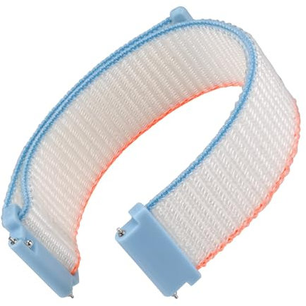 WOCCI 20mm Verstellbares Nylon Uhrenarmband, Sport Loop Armband mit Schnellverschluss (Weiß)