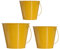 Beavorty Jarrón De Lata Amarilla 3Pcs Macetas de de Metal con Mango de de Hierro para Jarrón de Flores de Metal Jarrón de Vintage para Jardín de Casas Decoración de de Mesa Amarillo