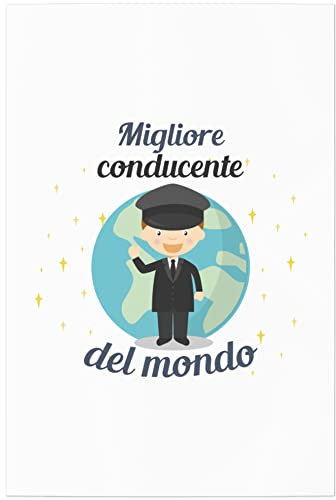 JUNIWORDS Poster, Migliore conducente del Mondo, 20 x 30 cm (1007105)
