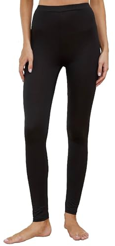 The Essentials Wardrobe Ladies TEW Thermal Long Jane- Black - 8-10