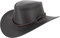 Lederhut Cowboyhut Australien Style Westernhut Herren Damen- Outdoor Hut aus Leder mit Kinnriemen ca. 7cm bis 7,5cm breite Krempe - Verschiedene Variationen