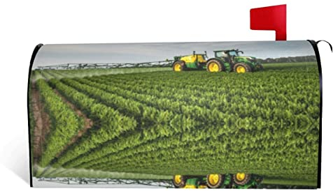 Traktor Farm Briefkasten-Abdeckung, Standardgröße, 45,7 x 53,3 cm, Briefkasten-Abdeckung, Gartendekoration