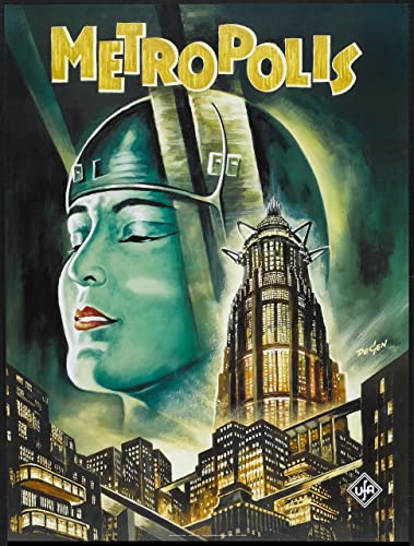 Metropolis 1927 2 Poster A0 - Filmkunstposter in verschiedenen Größen für Wohn- oder Schlafzimmerideen. Randlose Kultfilmbilder, klassische ikonische 70er, 80er, 90er Jahre, Vintage-Retro-Wanddekorat