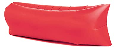 Surwin Wasserdichtes Aufblasbares Sofa,Tragbares Luft Sofa Aufblasbare, Air Lounger, Luftsofa Luftsack Für Outdoor, Strand, Reisen, Party, Camping Gadgets (Großes Rot,230x70cm)