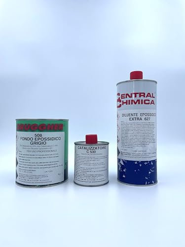 KIT FONDO EPOSSIDICO ANTICORROSIVO DA 1,2KG COMPRESO CATALIZZATORE + DILUENTE (RAL A RICHIESTA)