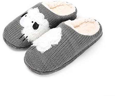 AONETIGER Hausschuhe Damen Winter Warme Flauschige Hausschuhe Plüsch Herren Pantoffeln Bequeme Kunstpelz Gefüttert Rutschfeste Slippers(44/45EU,Weißes Schaf)