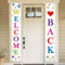 Koliphy Welcome Back Deko, Welcome Back Banner, Willkommen Zurück Banner für Familienfeiern Klassenzimmer Schule Saison Familie Partei Tür Dekoration, Weiß Bunt, 70.8 x 11.8Zoll