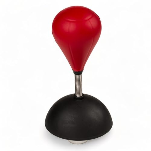 MIJOMA Schreibtisch-Boxsack, Desktop Punching Bag, stressabbauend, K.O. gegen Stress, ca. 7 x 13,5 cm, weicher Mini-Boxsack aus Schaumstoff für unterhaltsame Büro-Pausen und produktiven Arbeitsalltag