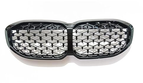 DZSCHUNLUSM Calandra Anteriore per BMW Serie 1 F40 2019 2020 2021 2022 2023 Nero Anteriore Rene Griglia Griglia Auto Superiore Paraurti Cofano Maglia Griglia Kit Griglie Anteriori(Nero)