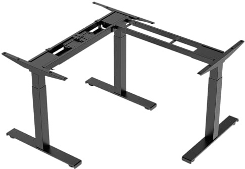 Imstande Eck Tischgestell Business-COR max. 150kg, Breite 100-170cm, Höhe 62-128cm, Schreibtischgestell elektrisch höhenverstellbar, per Touchpanel stufenlos, schwarz