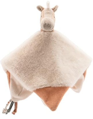 Sterntaler Manta de Seguridad S Caballo Sunny – Manta para bebé de Suave Felpa y Pana – Manta para bebé y niños con Nudo – Baby Kuscheltier con sonajero para casa y Viajes, Color Crudo