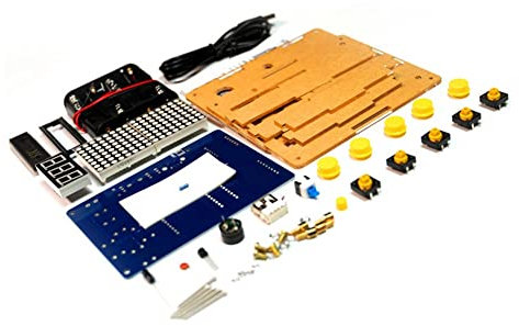 Kivvlbzeq 1Set DIY Game Kit Snake Plane Pixel Game Console Making Kit Elektronische Lötkits mit Acrylgehäuse