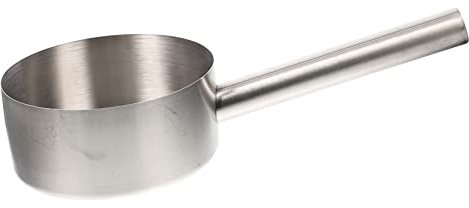 PHENOFICE Wasserkelle Eindicken Badekelle Löffel Badewasserschöpfer Indoor-gießkanne Mit Langem Auslauf Lange Wasserschaufel Haarwaschwasserkelle Wasserlöffel Rostfreier Stahl Silver