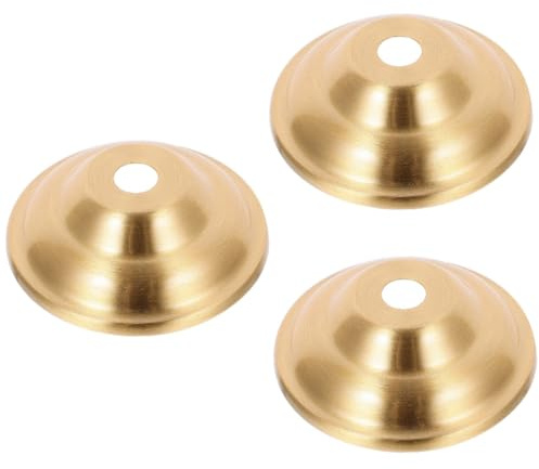 Cabilock Messingleuchter Decke 3 Stück Kronleuchter Basistablett Hängelampe Lampenfassung Diy Lampenhalter Tasse Einfache Lampe Endkappe Leuchte Endkappe Moderne Endkappe Tischlampe Endkappe
